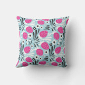 イチゴフローラ：ピンクベリーシームレス。 クッション (裏面)