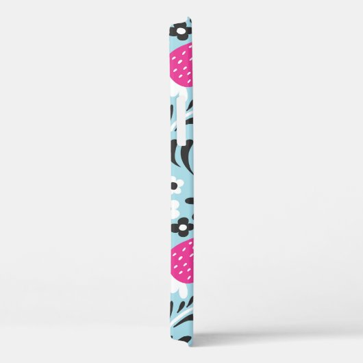 イチゴフローラ:ピンクベリーシームレス。 Case-Mate iPhoneケース (裏面 / 右)