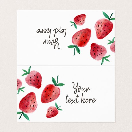 イチゴフードラベルテントベリースイート誕生日BU 名刺 (外部フラット)
