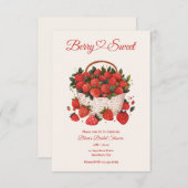 イチゴブライダルシャワーガーデンパーティー 招待状 (正面/裏面)