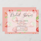 イチゴブライダルシャワーティーパーティー 招待状 (正面/裏面)