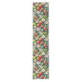 イチゴプリント春/夏 ショートテーブルランナー (正面)