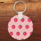 イチゴプリント キーホルダー (正面)