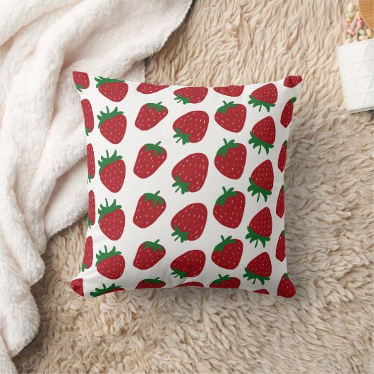イチゴプリント クッション (ブランケット)