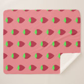 イチゴプリント シェルパブランケット (正面(横))