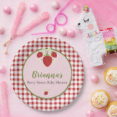 イチゴベビーシャワープレート ペーパープレート (パーティー)