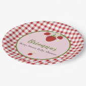 イチゴベビーシャワープレート ペーパープレート (アングル)