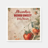 イチゴベビースイートシャワー スタンダードカクテルナプキン (正面)