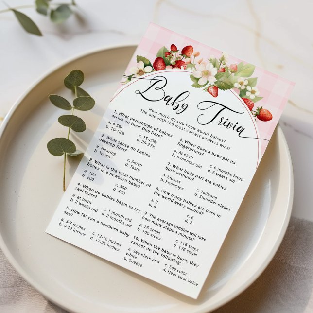 イチゴベビートリビア赤ちゃんシャワーゲーム (クリエイターアップロード済み)