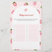 イチゴベビー名競走ベビーシャワーゲーム (正面)