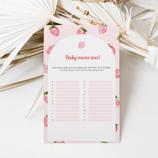 イチゴベビー名競走ベビーシャワーゲーム