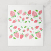 イチゴベリーの甘い誕生日食品ラベル プレイスカード (外部開封)