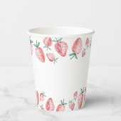 イチゴベリースイートガールファースト誕生日紙C 紙コップ (裏面)