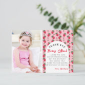 イチゴベリーラージーガール誕生日と写真 サンキューカード (スタンド正面)