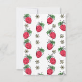 イチゴベリーラージーガール誕生日と写真 サンキューカード (裏面)