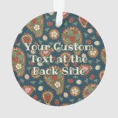イチゴペイズリーパターンオーナメント オーナメント (裏面)