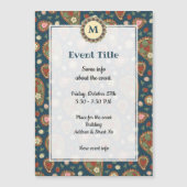 イチゴペイズリーパターン招待状 (正面)