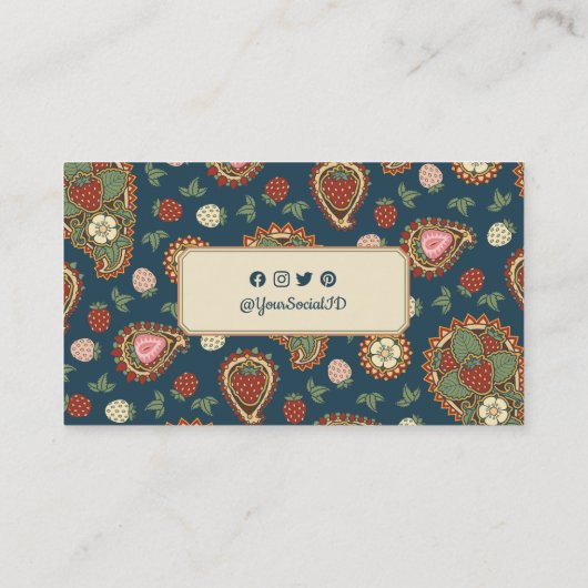 イチゴペイズリー名刺 名刺 (裏面)