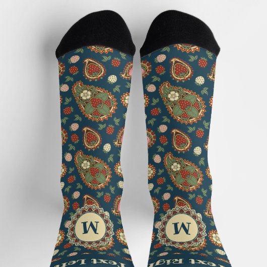 イチゴペイズリー柄ソックス ソックス (上部)