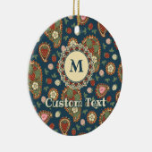 イチゴペイズリー模様セラミックオーナメント セラミックオーナメント (右)