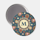 イチゴペイズリー模様磁石 マグネット (正面/裏面)