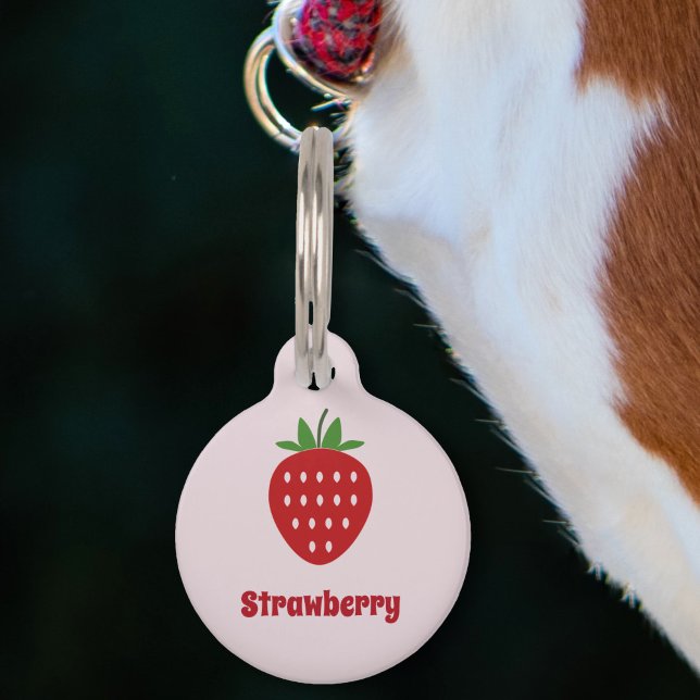 イチゴペットタグ ペット　ネームタグ (Strawberry Pet Tag)