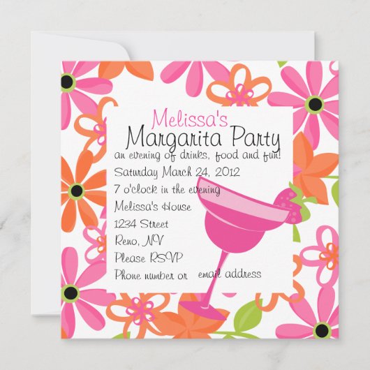 イチゴマルガリータパーティー 招待状 (正面)