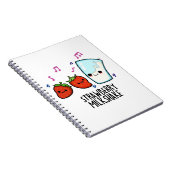 イチゴミルクシェイク 面白い食べ物パンプン ノートブック (右側)