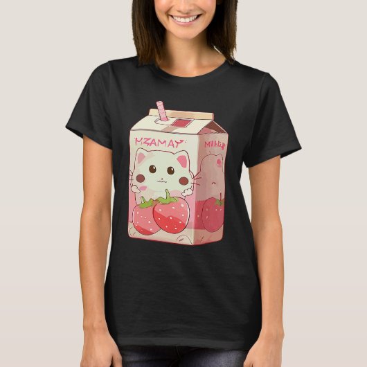 イチゴミルクセーキキャット2 Tシャツ (正面)
