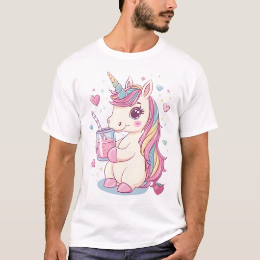 イチゴミルクユニコーン (2) Tシャツ (正面)