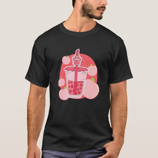 イチゴミルク グルービー カートン 猫の手 Tシャツ (正面)