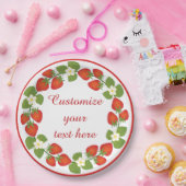 イチゴリース紙プレート ペーパープレート (パーティー)