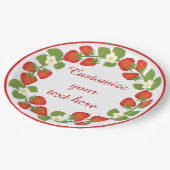 イチゴリース紙プレート ペーパープレート (アングル)