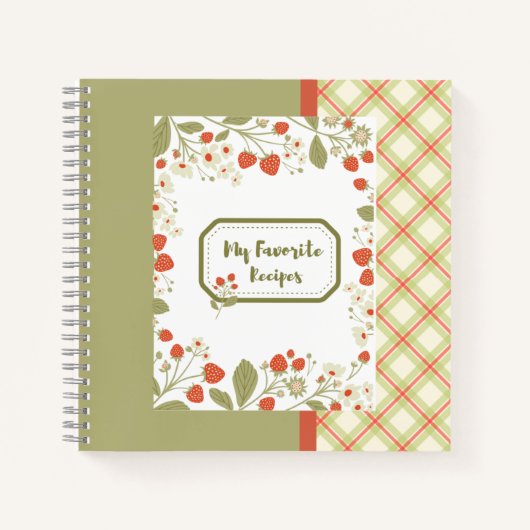 イチゴレシピ帳 ノートブック (正面)