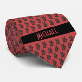 イチゴレッドドイツシェパード ネクタイ (ロール)