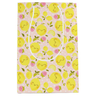 イチゴレモンピンク ミディアムペーパーバッグ