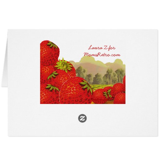イチゴヴィンテージ果実箱アートカ空白のード (裏面横)