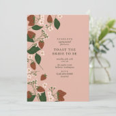 イチゴ乾杯の花嫁カクテルアワーシャワー 招待状 (スタンド正面)