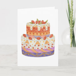 イチゴ二段ケーキ カード