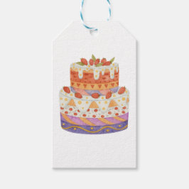 イチゴ二段ケーキ ギフトタグ