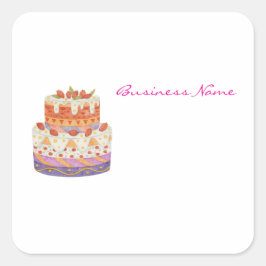 イチゴ二段ケーキ スクエアシール