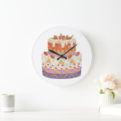 イチゴ二段ケーキ ラージ壁時計 (ホーム)
