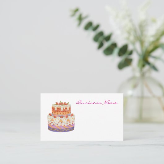 イチゴ二段ケーキ 名刺 (スタンド正面)