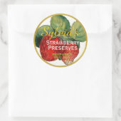 イチゴ保存缶詰ラベル ラウンドシール (バッグ)