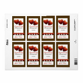 イチゴ保存缶詰瓶ラベル1 ラベル (フルシート)