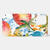 イチゴ健康食品。水彩の背景が悪い Case-Mate iPhoneケース (裏面 (横))