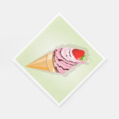 イチゴ入りアイスクリーム スタンダードランチョンナプキン (角)