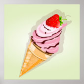 イチゴ入りアイスクリーム ポスター (正面)