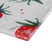 イチゴ加飾ガラス切断板 カッティングボード (角)