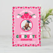 イチゴ卒業生2写真卒業 案内状 (スタンド正面)